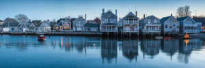 USA, New England, Massachusetts, Nantucket Island, Nantucket Town, small dory with Christmas tree by town waterfront USA, New England, Massachusetts, Nantucket Island, Nantucket Town, small dory with Christmas tree by town waterfront